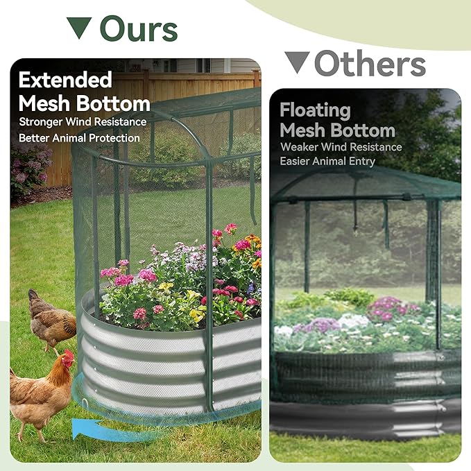 Raised Garden Bed with Sprinkler Timer and Self-Watering System, Galvanized - Image 4