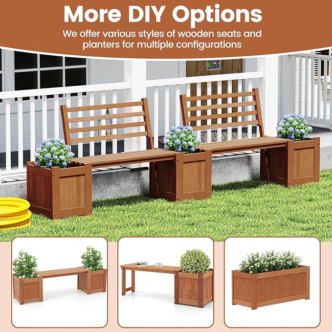Giantex Set of 2 Outdoor Bench - Image 9