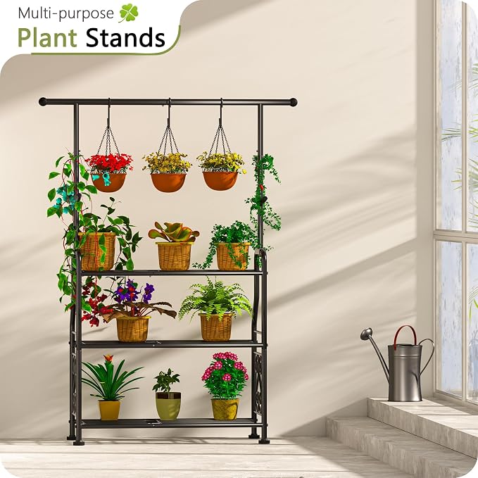 GIOTORENT Plant Stand Indoor, 3-Tier Heavy Duty Metal Shelf - Image 2
