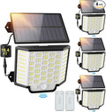 Solar Lights Outdoor Waterproof, 186 Bright LEDs Dusk to Dawn Motion Security by YOLOVIS
