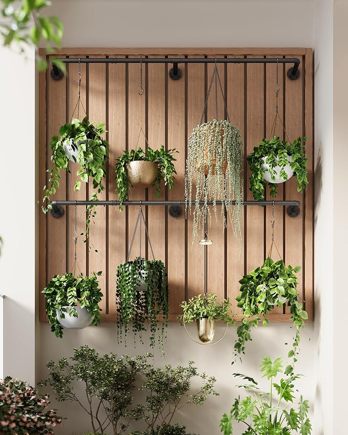 Plant Haning Rod, 2 Pack Hanging Planters - Image 2