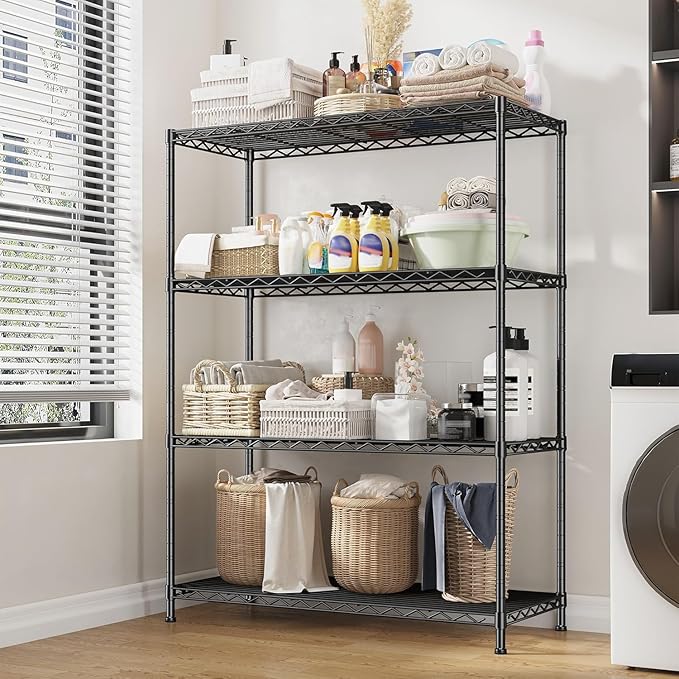Xcity Storage Shelves, 4 Tier Heavy Duty Metal Shelving Unit - Image 5