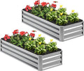 2PCS 4x2x1FT Galvanized Raised Garden Bed, Planter Raised Beds-Metal Garden Box by Home