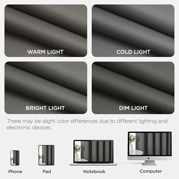 Joydeco Blackout Patio Sliding Door Curtains 96 Inches Long, Grommet Privacy - Image 8