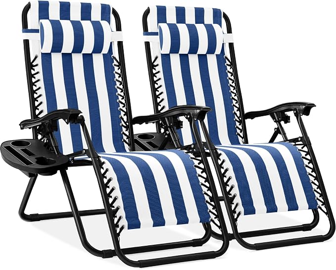 Best Choice Products Set of 2 Adjustable Steel Mesh Zero Gravity Lounge Chair by BestChoiceProducts