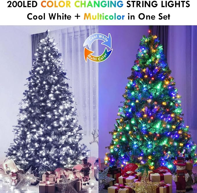 Cool White to Multicolor Color Changing 100 LED 33FT Connectable Christmas - Image 7