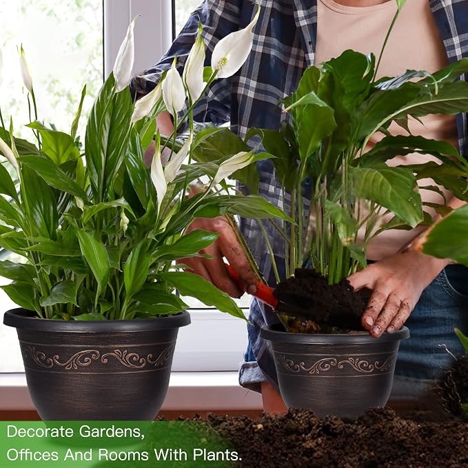 Plastic-Plant-Flower-Planters-12 Inch - Image 5