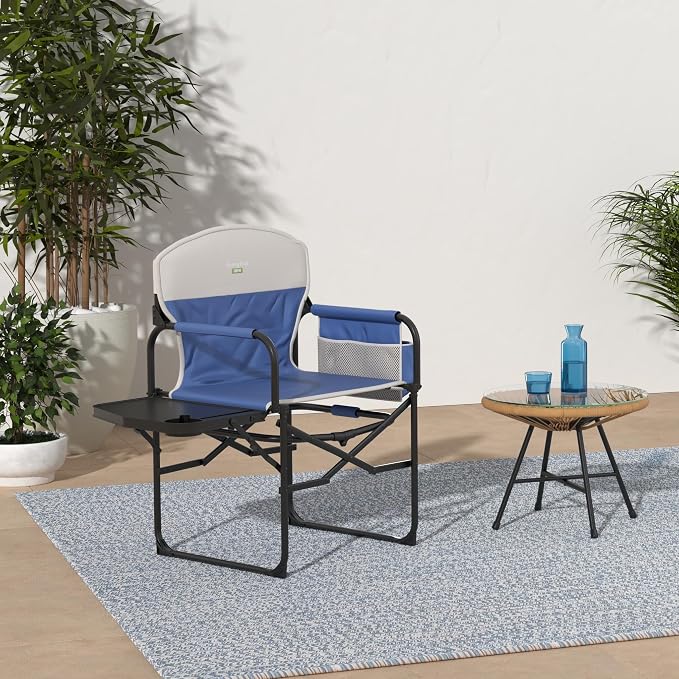 SUNNYFEEL Camping Directors Chair, Heavy Duty, Oversized Portable Folding Chair - Image 2