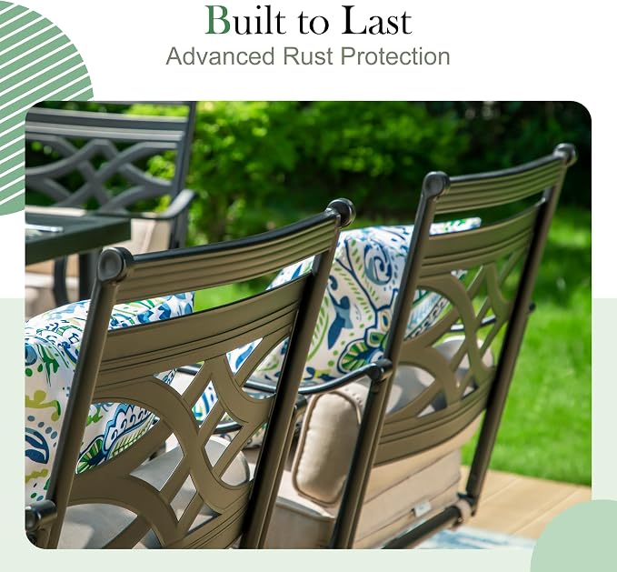 Sophia and William Outdoor Patio Dining Set - Image 2