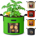 10 Gallon Potato Grow Bags: Set of 5 Colorful Gardening Supplies Fabric Pots by NESSTU