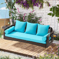 3 Seat Porch Swing, Wicker Patio Swing by YALISSEY