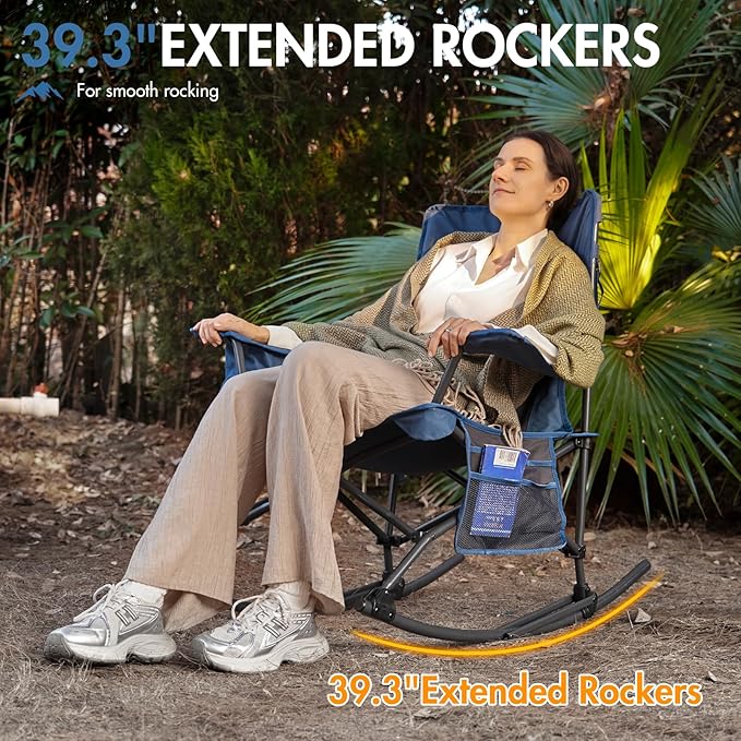 Portal Outdoor Rocking Chair Camping Folding Portable Rocker - Image 6