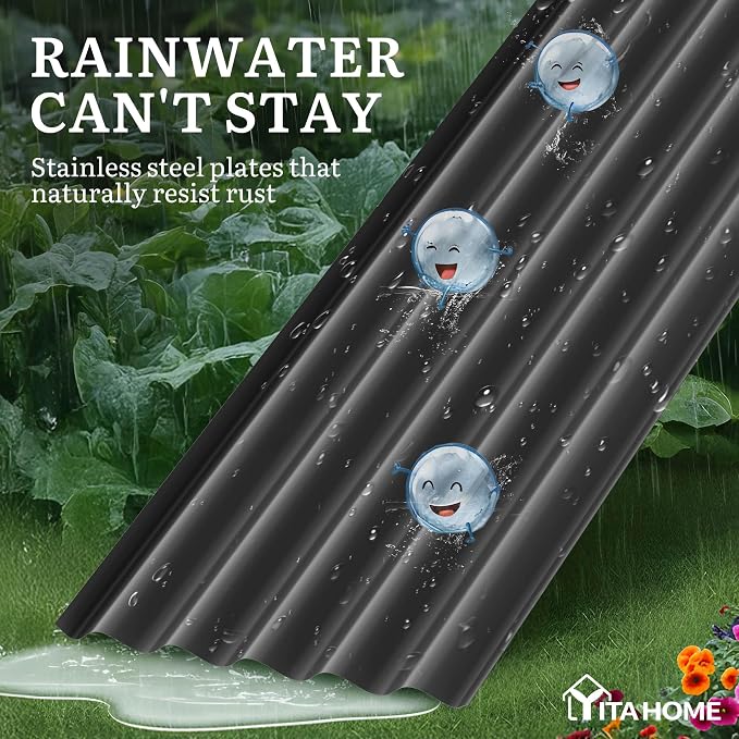 YITAHOME 17" Tall 9 in 1 Raised Garden Bed Kit, 96x24 in Large Galvanized Metal - Image 4