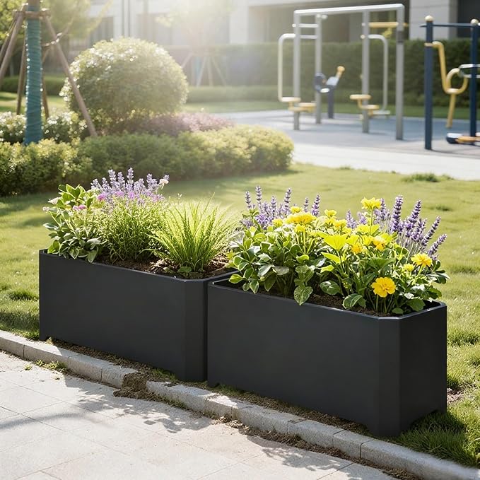 Steel Planter Box-36"x15"x15"-Large Rectangular Planters - Image 8
