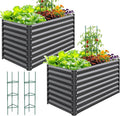 Quictent Galvanized Raised Garden Bed 4x3x1 Ft Metal Planter Box by QUICTENT