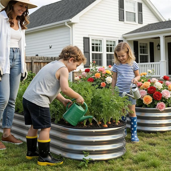 Galvanized Metal Raised Garden Bed Kit - Image 5