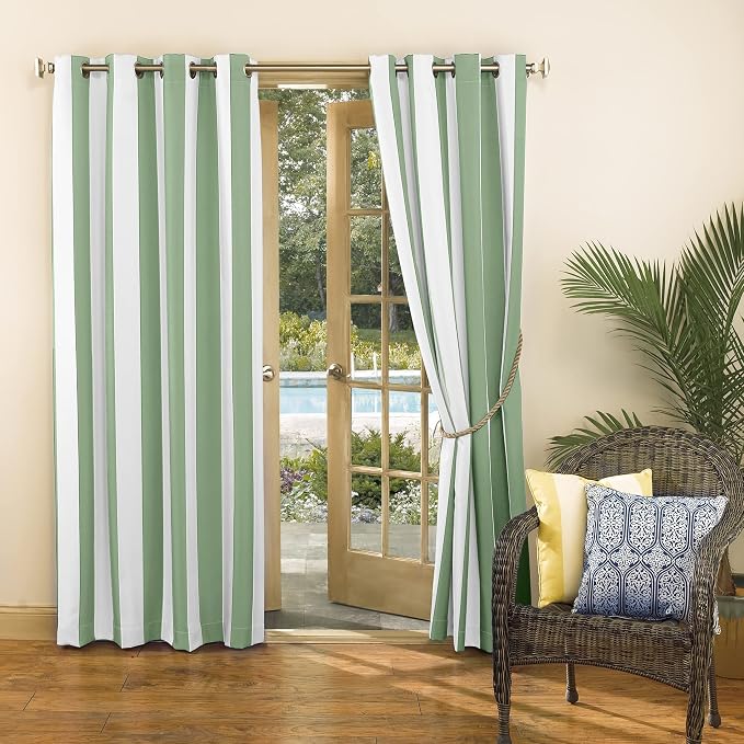 Sun Zero Valencia Cabana Stripe Indoor/Outdoor UV Protectant Energy Efficient - Image 5