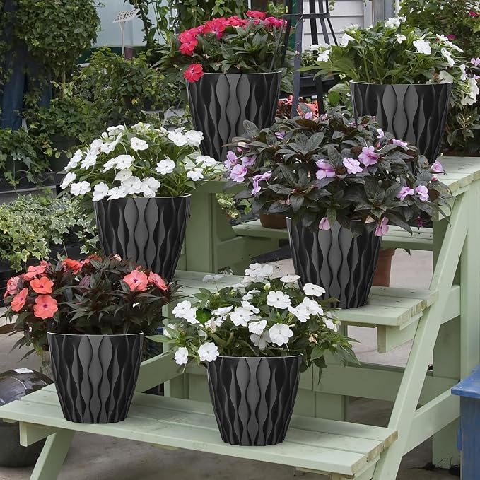 6 Pack 7 Inch Indoor Plant Pots - Image 6