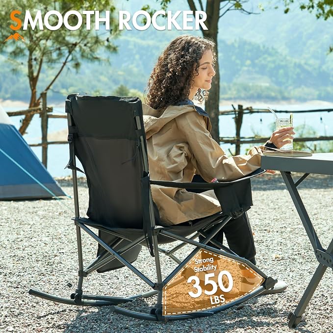 Portal Outdoor Rocking Chair Camping Folding Portable Rocker - Image 5