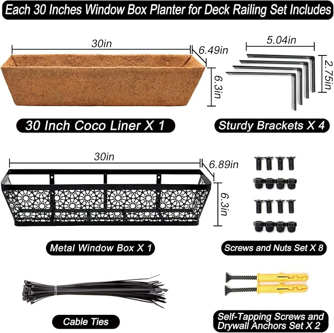 Halatool 4Pack 30 Inch Window Box - Image 2