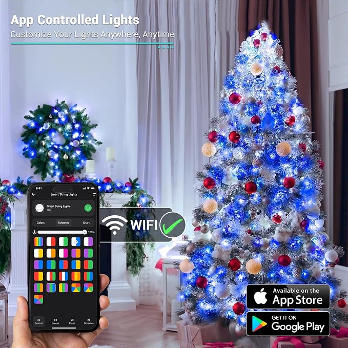 Brizled Smart String Lights, 196ft 600 LED Smart WiFi Color Changing Fairy - Image 2