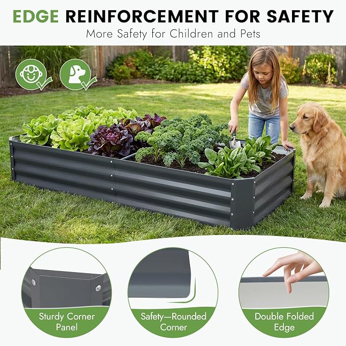 INNO STAGE Galvanized Raised Garden Bed Kit, Rust-Resistant & Easy Assembly - Image 7