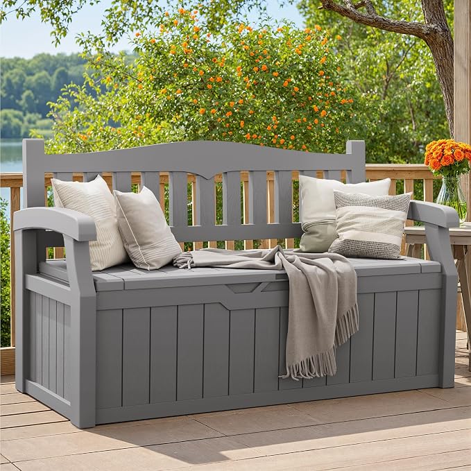 Greesum 80 Gallon Storage Bench Outdoor Deck Box - Image 2