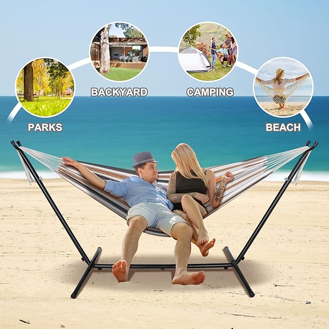 SUPER DEAL Portable 2 Person Hammock - Image 4
