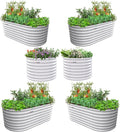 A ANLEOLIFE Set of 6 24 Inch Tall Antique White Raised Garden Beds Kit by AAnleolife