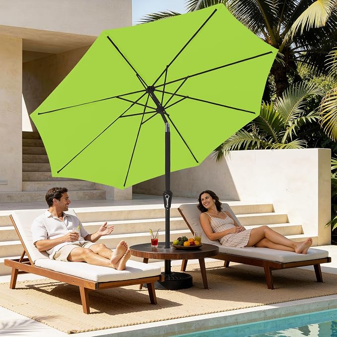 MEWAY 9ft Patio Umbrella Outdoor Table Umbrellas - Image 3