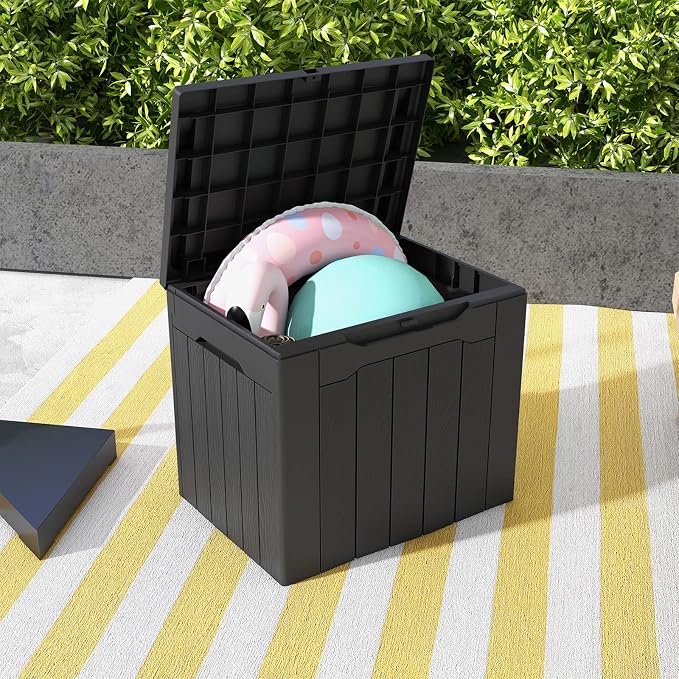 Patiowell 30 Gallon Resin Deck Box, Outdoor Storage Box - Image 7