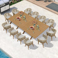 PURPLE LEAF 13 Pieces Oversized Outdoor Dining Set by PURPLELEAF