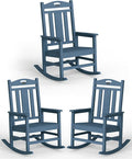Ciokea Oversized Outdoor Rocking Chairs Set of 3, 380lbs Heavy-Duty Large Patio by CIOKEA