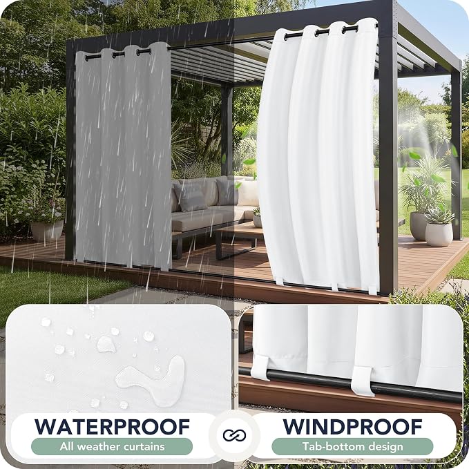 Patio Curtains Outdoor Waterproof 6 Panels - Image 2
