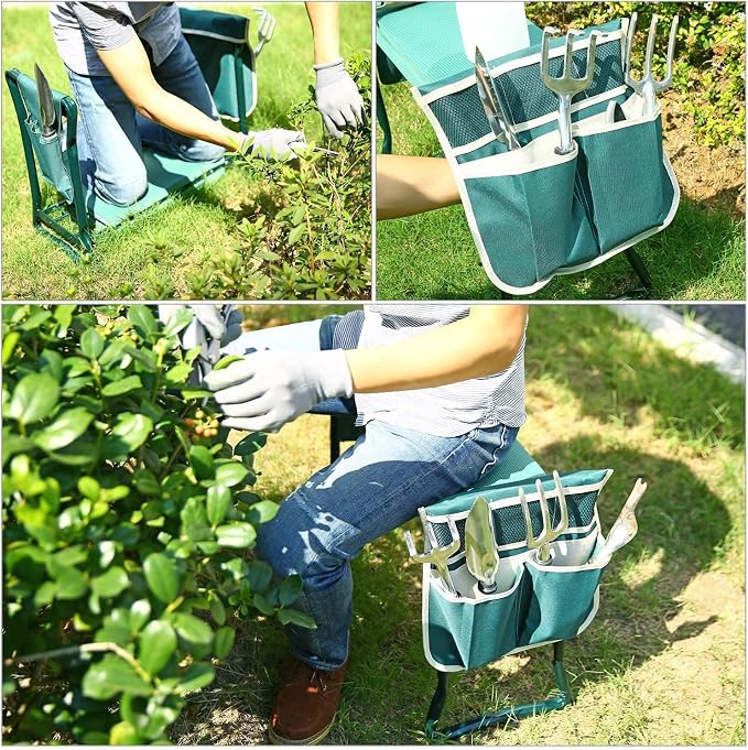 Ohuhu Garden Kneeler and Seat, Heavy Duty Garden Stool - Image 4