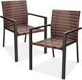 Best Choice Products Set of 2 Stackable Outdoor Wicker Dining Chairs by BestChoiceProducts
