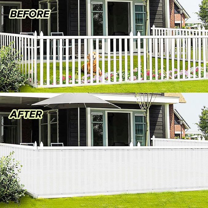 LOVE STORY Balcony Privacy Screen, 2.5'x7' Deck Shield Screen Fence Cover - Image 3