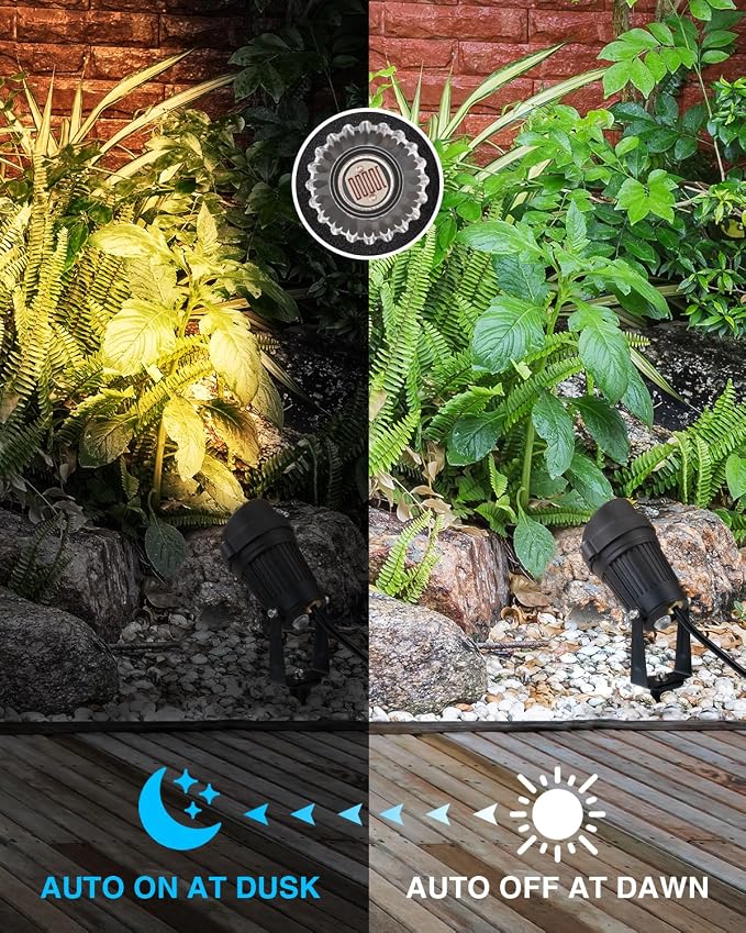 SUNVIE Dusk to Dawn Outdoor Lighting 120V LED Spot Lights Outdoor Landscape - Image 2