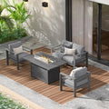 Wisteria Lane Aluminum Patio Furniture Set, 4 Piece Metal Outdoor Sofa Set by WisteriaLane