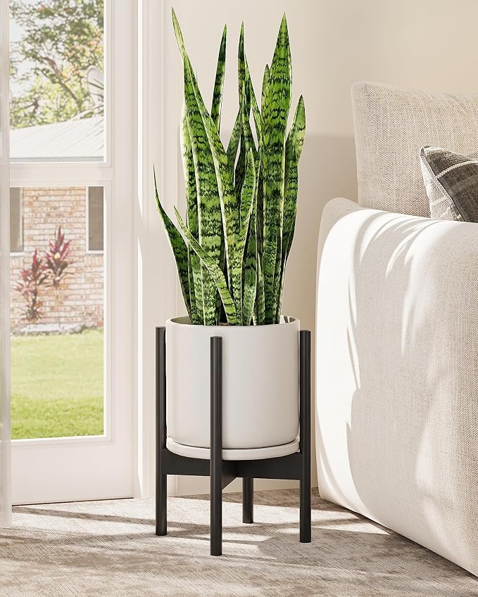 Adjustable Plant Stand Indoor, Bamboo Plant Stand Fits 8 9 10 11 12 Inches by Gentingbro