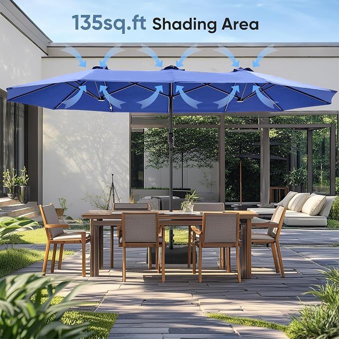 DUMOS 15FT Large Patio Umbrella - Image 2