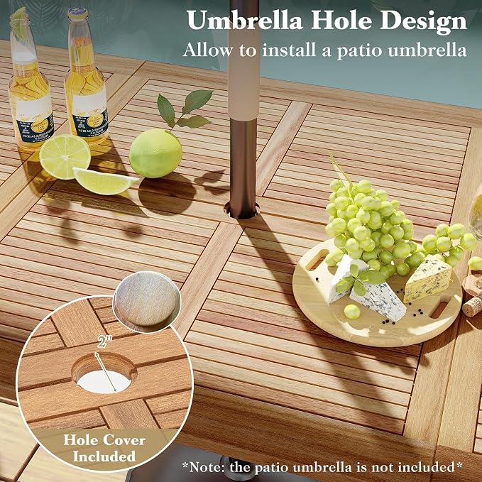 Tangkula 86.5" Large Patio Dining Table - Image 6