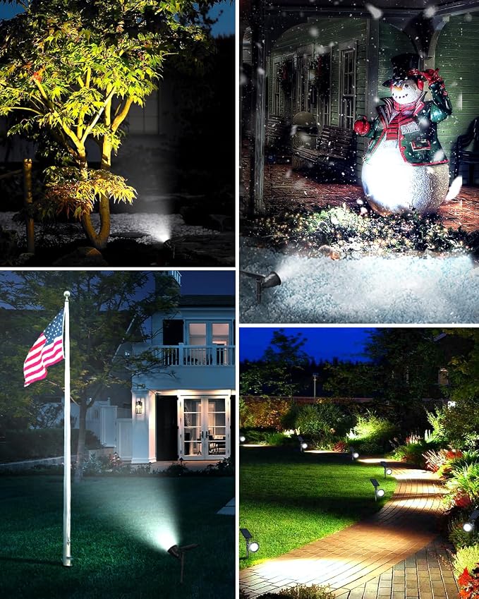 DBF Solar Spot Lights Outdoor Waterproof IP65, Cool White, 600LM High Bright - Image 8