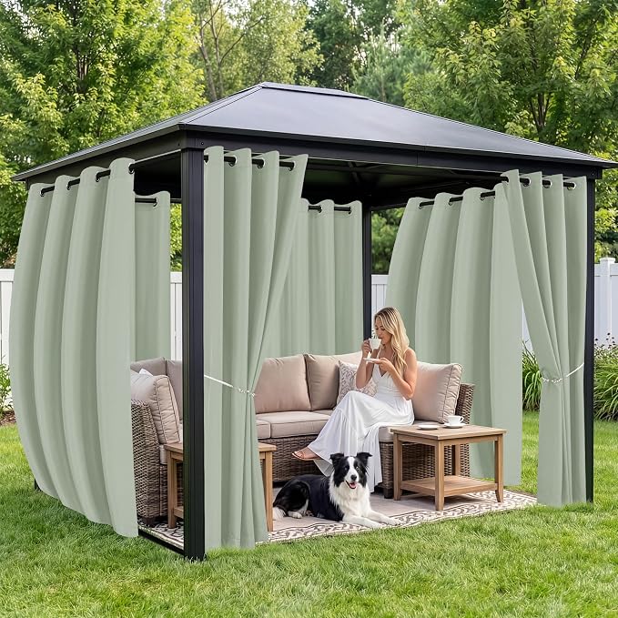Outdoor Curtains for Patio Waterproof 6 Panels - Image 4