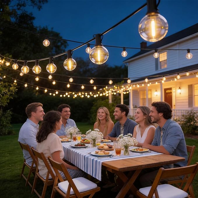 RTTY Dense-Glow Outdoor String Lights 120ft, G40 Led Patio Globe Lights - Image 6