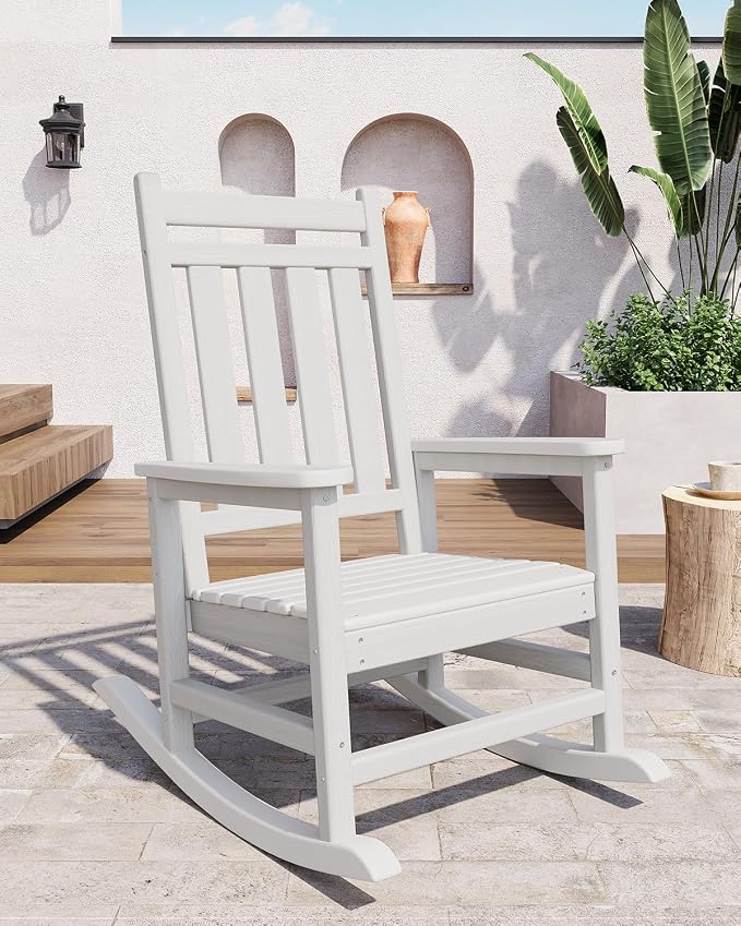 GarveeLife Poly Lumber Rocking Chair Outdoor Set of 2 - Image 7