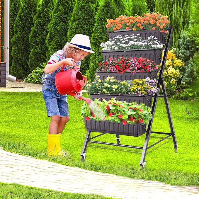 SEJOV 4FT Vertical Raised Garden Bed, 5-Tier Vertical Garden Planter - Image 2