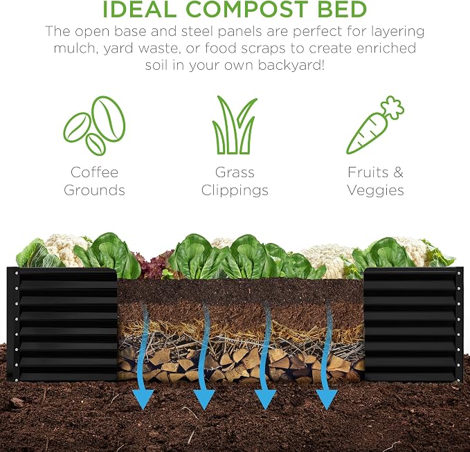 Best Choice Products 8x4x2ft Outdoor Metal Raised Garden Bed, Deep Root Planter - Image 5