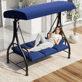 U-MAX Porch Swing Chair with Adjustable Backrest&Canopy, 3 Seat Patio Swing by U-MAX