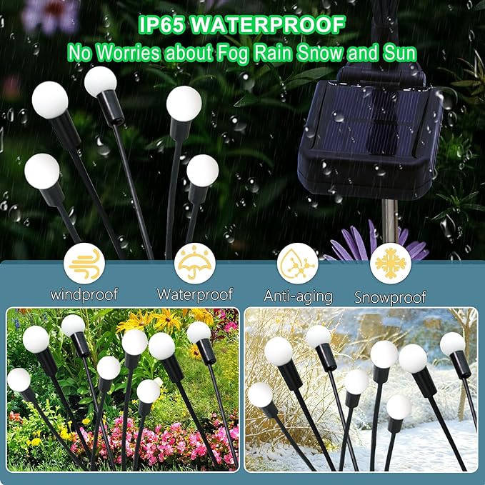 Kohlrabi Solar St Patricks Day Lights Outdoor, 4 Pack 40 LED Solar Green - Image 4